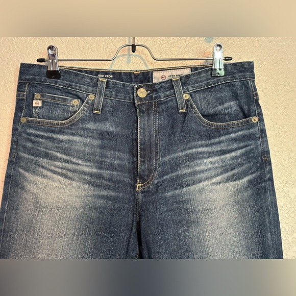 AG-ED DENIM High-Rise Slim Flare Jodi Crop Faded Blue Jeans- Women Size 29R - Picture 2 of 9